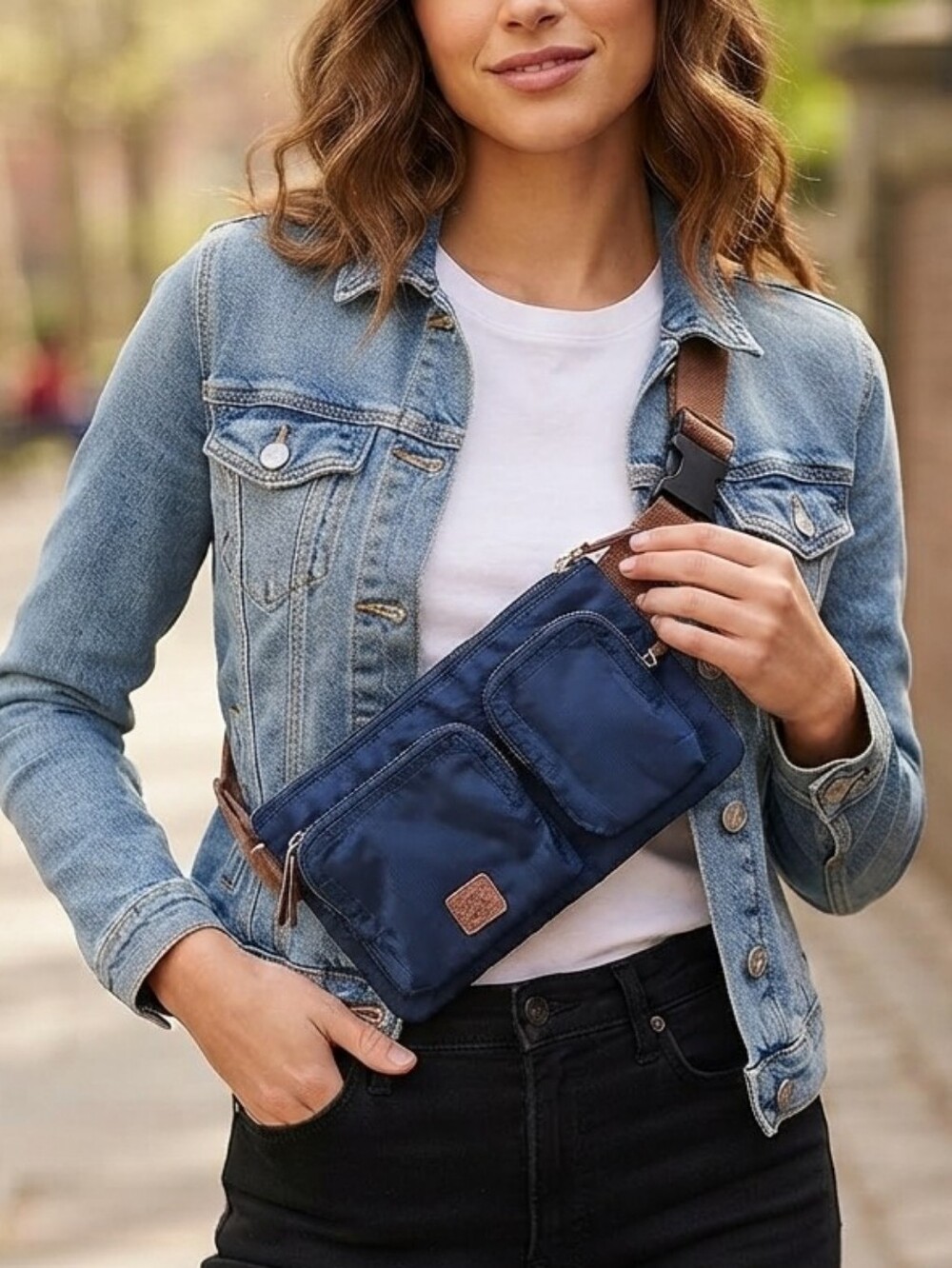NEW & NEVER WORN The SAK Navy Crossbody Belt Fanny Pack Bag Crossbody
